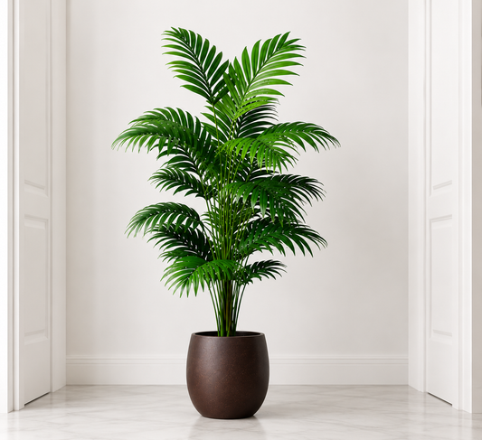 Artificial Areca Palm Twin Pack — 2x Large Faux Butterfly Palm Trees, 24 Leaves Each | Indoor Home & Office Decor