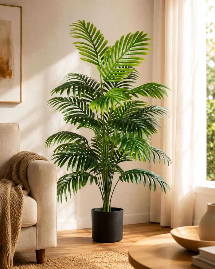 Artificial Areca Palm Tree — Large Indoor Plant in Pot