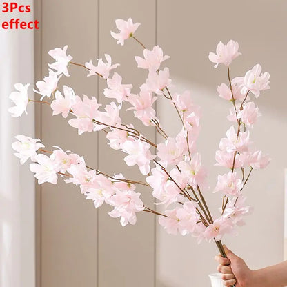 Artificial Cherry Blossom Sakura Bouquet — Faux Flower Stems for Vases | Wedding, Event & Home Decor