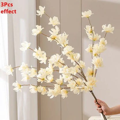 Artificial Cherry Blossom Sakura Bouquet — Faux Flower Stems for Vases | Wedding, Event & Home Decor