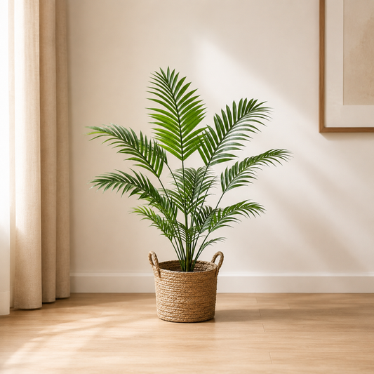 Large Artificial Palm Tree 127cm (50in) — Faux Tropical Indoor Outdoor Floor Plant | Home, Office & Commercial Decor