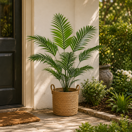 Large Artificial Palm Tree 127cm (50in) — Faux Tropical Indoor Outdoor Floor Plant | Home, Office & Commercial Decor